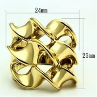 Luxe nakit dizajna Ženska ruža zlatna jonska prstenastog oblika - veličine