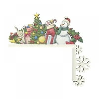 Kutak za božićne vrata potpisuje dekoracija vrata prasni ugao smiješan Santa Claus Decor Decor Drvna