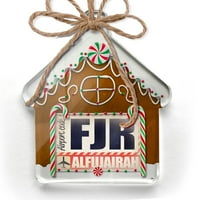Ornament tiskan jednostrani aerodromski broj FJR Alfujairah Christmas Neonblond