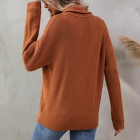 Homodles Ženski klasični džemperski čišćenje - zip zip modni postolje navratnik Jedino u boji džemperi