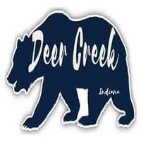 Deer Creek Indiana suvenir 3x frižider magnetni medvjed dizajn