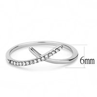 Luxe nakit dizajnira ženski prsten od nehrđajućeg čelika sa CZ - veličinama