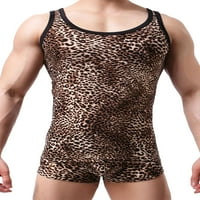 Sunsery Muškarci Leopard Cisterna Top Ljetni stilski fitness bez rukava