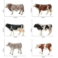 Simulacija mlijeka Kravlje akcijske brojke Realne slatke farme životinje Model ukrasi za djecu kolekciju