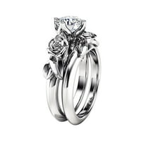 Botrong prstenovi za žene dame modni kreativni dijamantni par za cvijeće ruže, prsten na klirensu