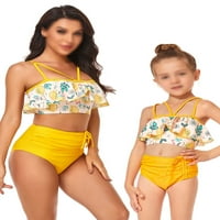 Groundwalk Majka i kćeri roditelj-dječji kupaći kostimi s kupaćim kostimima Falbala plivajući bikini