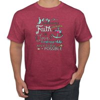 Moguće je sve nadahnjujuće vjerske grafičke majice inspirativne kršćane, vintage Heather Crvena, velika