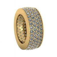 Prirodno 5ct okruglo Dijamant 4-redni godišnjica vjenčana vječna prstena za vječnost 18k zlato IJ si2