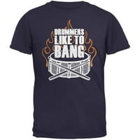 Bubnjari vole bahati majicu za odrasle mornarice - 2x-velika