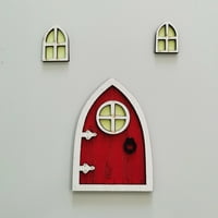 Heiheiup Kuća minijatura Početna Prozori i vrata Mini vrata Dekoracija stabla prozora za dvorište Drjk