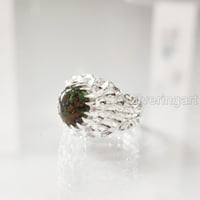 Black Opal MANS prsten, prirodni crni Opal prsten, oktobar roštilj, mikronski pozlaćeni nakit, srebrni prsten, dizajnerski prsten, arapski prsten, osmansko prsten, božićni, ring turskih prstena