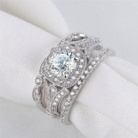 CHAOLEI prsten za žene Trendi prsten set cirkonije vjenčani prsten za angažman nakit za žene poklon