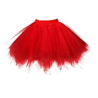 Xinqinghao Flowy suknja Žena Tutu suknje Princess Puffy nepravilna suknja suknja Suknja Rock Festival