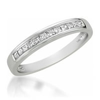 14k bijeli zlatni princezovi dijamantni bridalni prsten za vjenčanicu