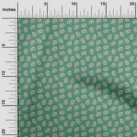 Onuone pamučna kambrička teal zelena tkanina cvjetna šivaća tkanina od dvorišta otisnuta DIY odjeća šiva