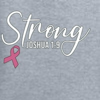 Divlji Bobby jak Joshua 1: Rak dojke za dojku Svjesnost za dojku Unise Crewneck Dukserice, Heather Grey,