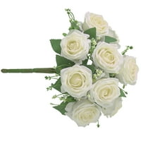 HI.Fancy glave umjetne ruže cvijeće buket mladenke montal cvjetni buket vjenčanica svilena krpa lažni