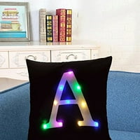 Condiclusy LED svjetlosno slovo Ispis bacanja jastuk jastuk kauša za jastuk za dnevnu sobu Sofa Decor