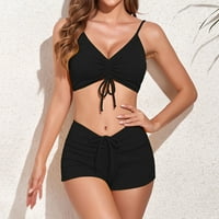 Ženski kupaći kostim temmy kontrole bikini za dva reza za kupanje sa visokim strukom kupaći se kupaći