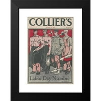 Edward Penfield Crni moderni uokvireni muzej Art Print pod nazivom - Collier's avgust