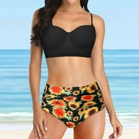 Ženski kupaći kostimi Tummy Control High Struk Bikinis kupaći kostimi Kuhinja Ženska Retro Beachwear