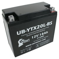Zamjena baterije UB-YTX20L-B za kawasaki KZ1000-R replika CC motocikl - tvornički aktivirani, održavanje, bez motociklističke baterije - 12V, 18Ah, robna marka