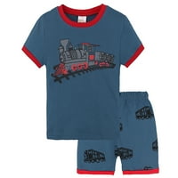 TODDLER Baby Boy T majice i kratke hlače Podesite odjeću postavljena odjeća za kratki rukav ljetni crtani s mornaricom 1Y-7Y 6