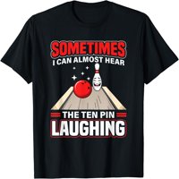 Smiješno čujte deset pina smijeh Cool Bowling Sport Bowler majica