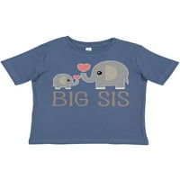 Inktastic Big Sis Slon poklon Toddler Majica Toddler Girl Majica
