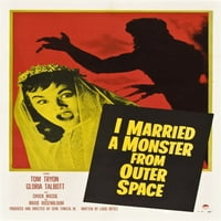Oženjen čudovište iz svemira Tom Tryon Gloria Talbott 1958. Movie Poster Masterprint