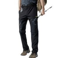 Muški rastezanje planinarenja Brzim sušenjem više džepa odvojive pantalone crne s