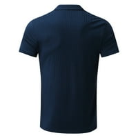KPOPLK majice kratkih rukava za muškarce, muške sportske komore Zip kratki rukav koji se pokreće trenerke
