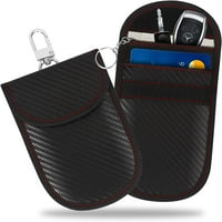Torba za ključ za kavez za ključeve Premium kožna torbica za blokiranje automobila sa kukom i privjeskom za ključeve, vrećicu protiv krađe, blokator kućišta protiv krađe