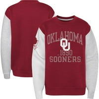Mladi Crimson Oklahoma prije blok u boji Fleece pulover dukserica