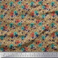 Soimoi svilena tkanina medena pčela i cvjetna umjetnička ispis tkanina od dvorišta široka