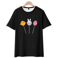 Žene Uskršnje zeko dukserice Ležerne prilike slatki zečji vrhovi za preveliki majicu kratke rukave