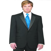 Neil allyn 7-komadni tuxedo sa ravnim prednjim hlačama Plavi prsluk i kravata