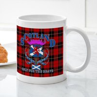 Cafepress - Škotska samo za hrabru kriglu - OZ keramička krigla - Novelty caffe čaj čaj