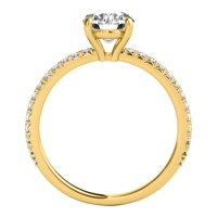 1. Carat moissanite prirodni dijamantni zaručnički prsten u 14K čvrsti žuto zlatni prsten veličine 5