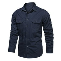 Muške majice jednostavne bluze kamuflažne džepove za muškarce