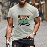 Amidoa velike i visoke košulje za muškarce Moderan povremeni print Palmshadow grafički majica Lagana