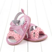 Djevojke Sandale Ljeto Djeca Ravna dna lagana prozračna puna boja Cipele za kuke cipele ružičaste 0m-6m