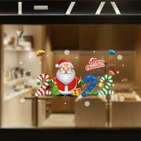 Heiheiup Santa Snowman Božićno stablo Božićne zidne naljepnice Samoljepljivi stakleni prozor DIY ukras