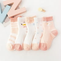 B91XZ Djevojke Socks Socks Spratske čarape Ljetne pamučne čarape crtani tanka prozračna jesenja crtana