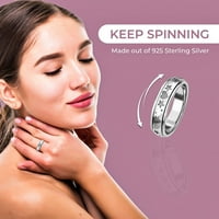 Trgovina LC prsten za žene - Spinning Anksiozni prsten za muškarce - vjenčani pojas Sterling Silver