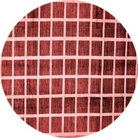 Ahgly Company u zatvorenom krugu karirane crvene moderne prostirke, 8 'kruga