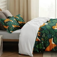Prekrivač pokrivač, panda medvjeda cvijet slatka posteljina set za djecu i odrasle dekor spavaće sobe,