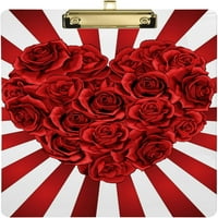 Srčane ruže Valentines Dan međuspremnik Tvrdoća ploča za njegu drveta i povucite za standardno pismo