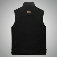 Modni muškarci Casual Solid vanjski vrh brze jakne za brzo sušenje, crni, xxl