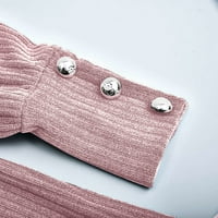 Ženska gumba za pulover Turtleneck dugih rukava, pleteni džemper